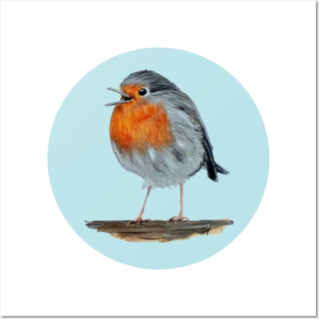 Red Robin Wall Art by Sandra Warmerdam